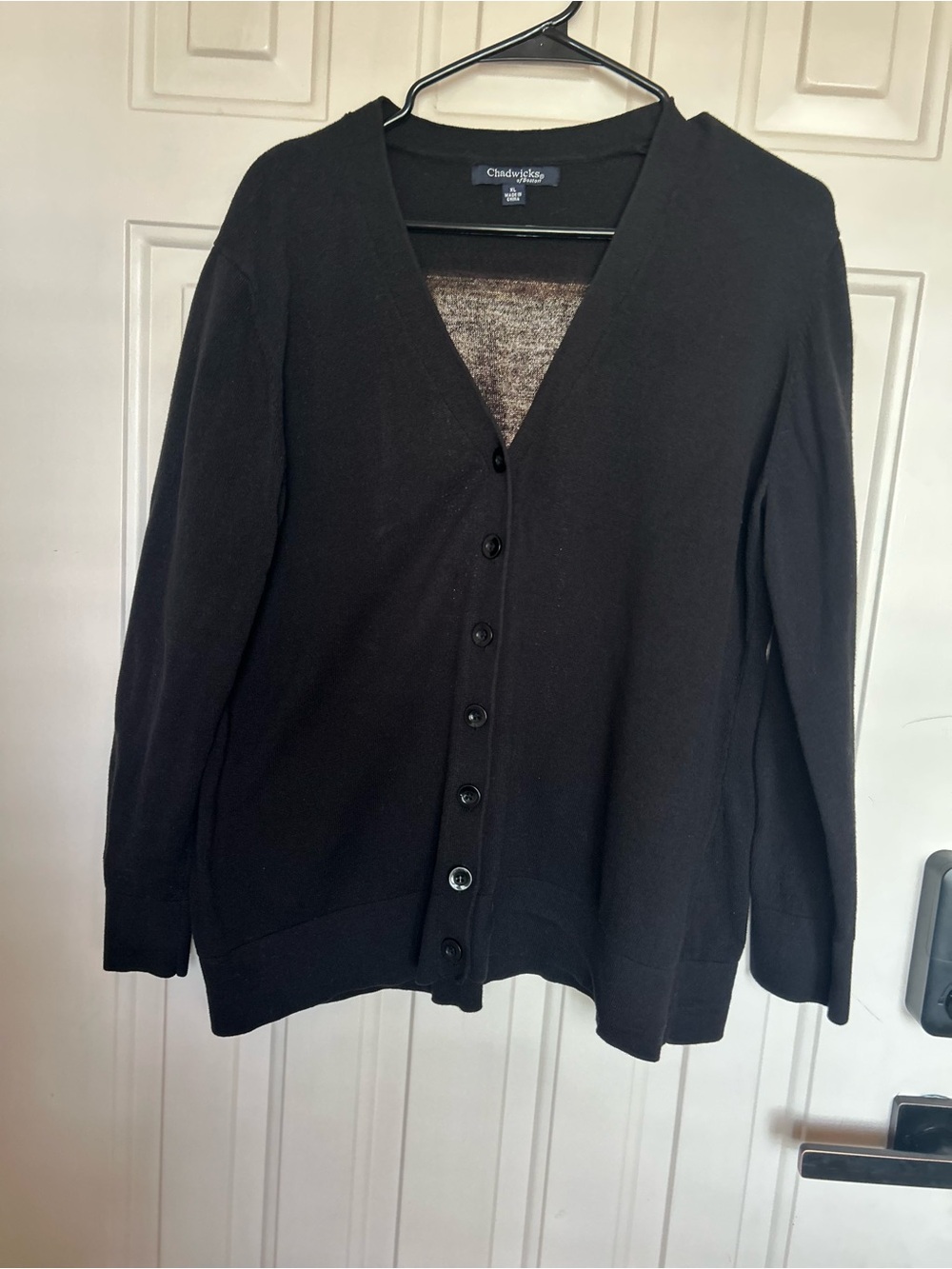 Chadwicks Black Knit Top with Label